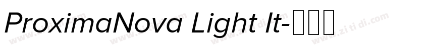ProximaNova Light It字体转换